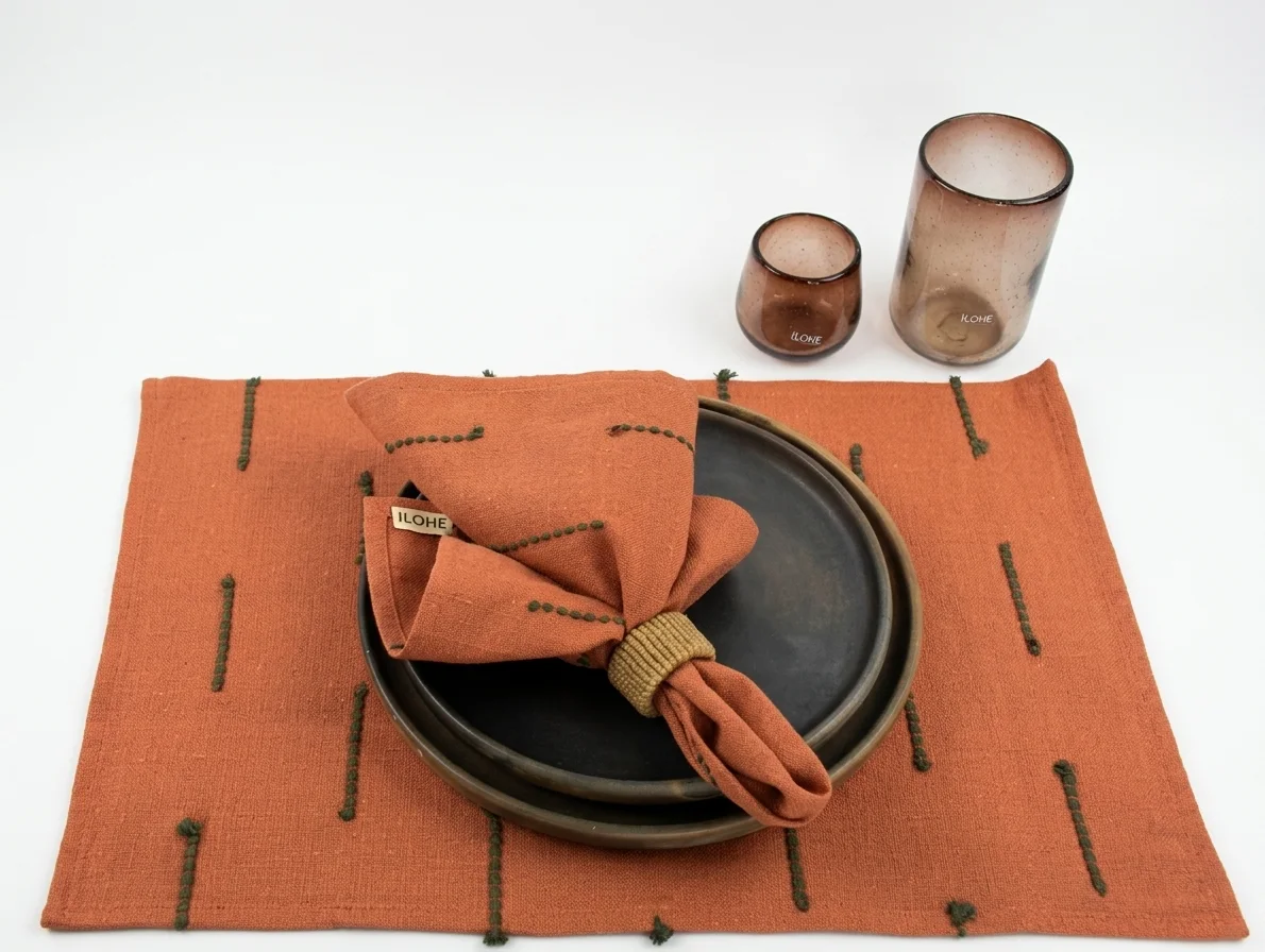 Combinación de textiles y vidrio de la colección 6