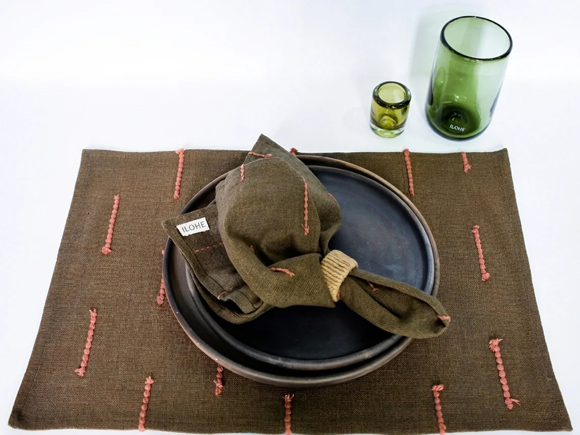 Combinación de textiles y vidrio de la colección 7