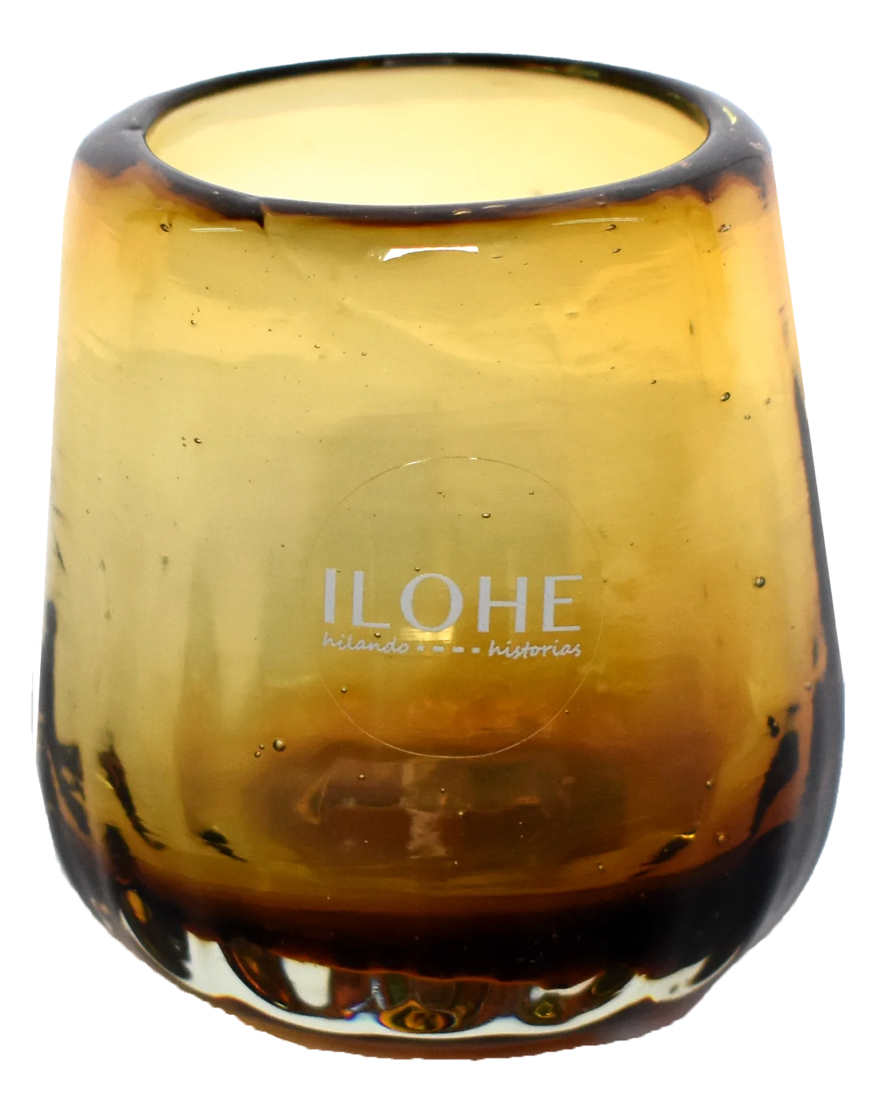 Vaso bajo ámbar